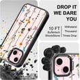 thumbnail image 5 of Case for iPhone 15, [10ft 4X Military-Grade Drop Protection] Durable & Shockproof Phone Case Cover Design for iPhone 15 - Wildflowers - Clear Black, 5 of 6
