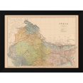 thumbnail image 2 of Black 24x18 Black Modern Wood Framed Wall Art Titled - Northwest India - Black 1867, 2 of 6