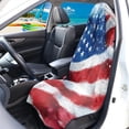 thumbnail image 3 of XYZCANDO US Flag Terry Cloth Car Seat Covers Machine Washable, Suitable for Van Truck Seat Front Seats, Car Seat Towel Cover, for Cars Trucks, 3 of 7