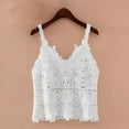 thumbnail image 2 of CFLVAEK Lace Tank Tops for Women Loose Fit V Neck Going Out Top Summer Casual Sleeveless Shirts Eyelet Embroidered Outfits White Free Size, 2 of 4