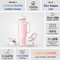 thumbnail image 3 of Coldest Tumbler with Handle and Straw Lid, 3 Lids Insulated Reusable Stainless Steel Water Bottle Travel Mug Gifts for Women Him Her, Limitless Collection (46 oz, Into the Beyond), 3 of 9