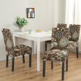 thumbnail image 2 of Set of 4 Chic Paisley Bohemian Dining Chair Covers Vintage Floral Ethnic Retro Colorful Pattern Washable Polyester Stretch Slipcovers Removable Protector for Artistic Decor, 2 of 7