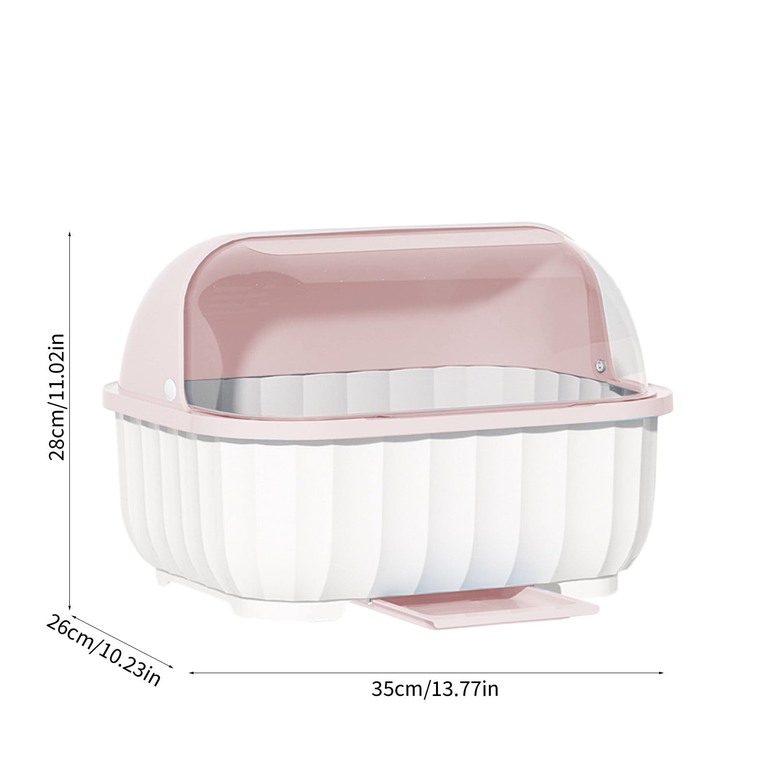 Miogawg Dish Drying Rack, Dish Racks For Kitchen Counter, Drain Board With Lid Cover, Nursing Bottle Holder, Kitchen Plate Cup Tray Cutlery Drainer, Space-Saving Cabinet