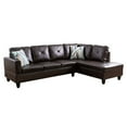 thumbnail image 7 of Modern L-Shape Sectional Sofa for Living Room, Modular Leather Sleeper Sofa Couch With Chaise For Bedroom, Brown, 7 of 7