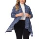 thumbnail image 1 of Agnes Orinda Ropa de abrigo para mujer de tallas grandes, primavera, otoño, invierno, suéter de punto asimétrico, cárdigan 3X azul marino, 1 of 6