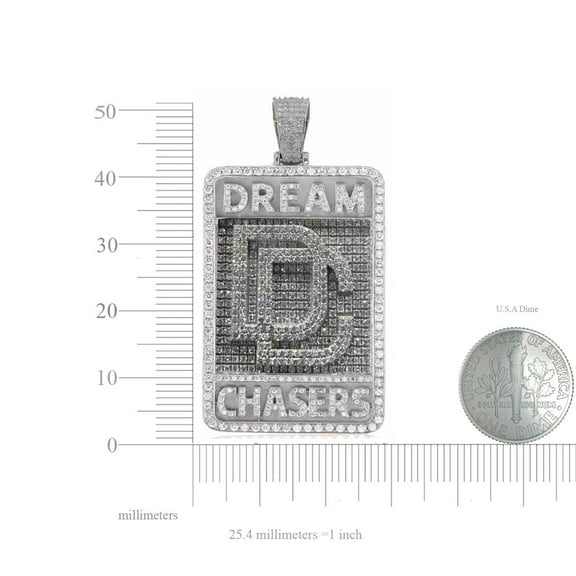 4.0CT Moissanite DREAM CHASERS Pendant in Sterling Silver