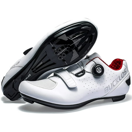 

BUCKLOS Road Bike Shoes Compatible with Peloton Men Womens Indoor Cycling Shoes Cycling Shoes Compatible with Look Delta SPD/SPD-SL