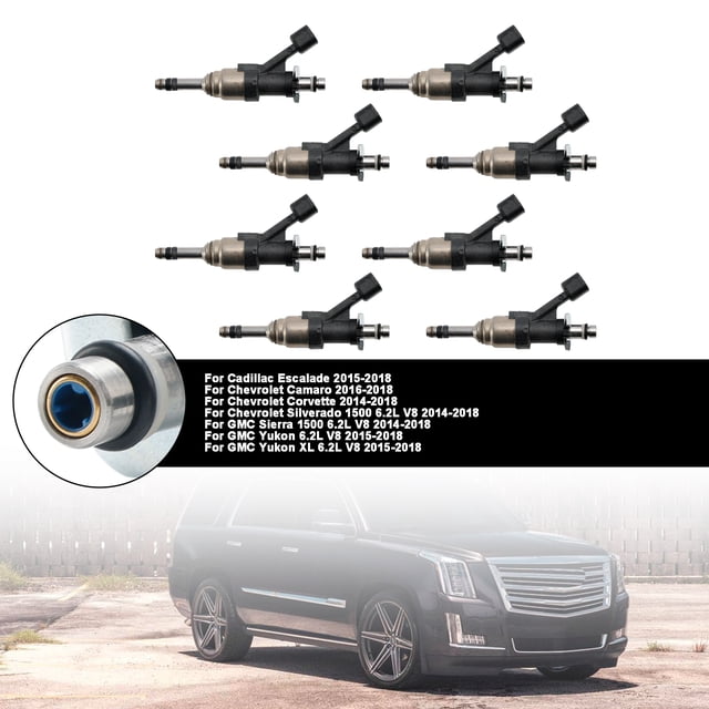 8PCS Injecteur de Carburant 12668393 Compatible avec Cadillac Escalade 2015-2018 Compatible avec Camaro 16-18