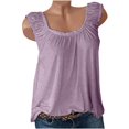 thumbnail image 1 of DEELLEEO Liquidation Blouse Décontractée Sans Manches Col Rond Unie Pull Débardeur, 1 of 6