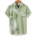 thumbnail image 2 of Jkety Man Shirt Men's Button Down Shirts Short Sleeve Casual Cotton Summer Beach Wedding Shirts Green,2XL, 2 of 3