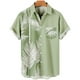 thumbnail image 2 of Camisas s Para Hombre De Vestir Camisa floral para hombres Tropical Casual Manga corta Botón abajo Impreso Camisas de playa (Green, 3XL), 2 of 3