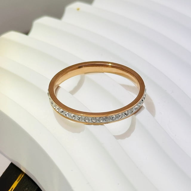Anillo de pareja para hombre y mujer, sencillo, con estrellas del cielo, destellos de color, doble fila, anillo de cola, dedo índice, moda, anillo de joyería de moda