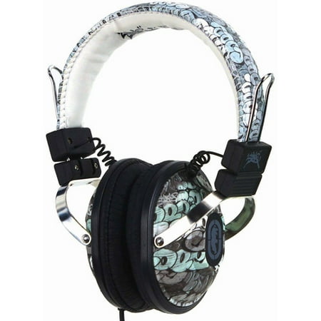 Marc Ecko The Exhibit On Ear Stereo Headphones with In-Line Microphone - Graffiti (Discontinued by Manufacturer)