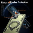 thumbnail image 3 of Rugged Phone Case for Apple iPhone 14, Military Grade Shockproof iPhone 14 Case with Ring Holder, Kickstand, TPU & PC Shell MagSafe Compatible iPhone 14 Cover, Olivegreen, 3 of 5