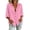 Pink, variant on cocolona Loose Shirts for Women Crew Neck Button Down Long Sleeve Shirts Trendy Casual Solid Color Blouses
