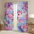 thumbnail image 2 of Erosebridal Sealife Turtle Curtains for Living Room,Marine Animal 30%-50% Blackout Curtains Set of 2 (38x45),Uderwater World Decor, 2 of 6