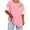Pink [Stripes], variant on qucoqpe Plus Size Summer Tunic Tops for Women Fashion Casual Color Block Round Neck Striped Half Sleeve Blouses Trendy Vacation T-shirts Loose Fitted Tee