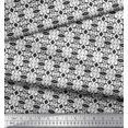 thumbnail image 2 of Soimoi Poly Georgette Fabric Diamond Shape & Filigree Damask Decor Fabric Printed Yard 52 Inch Wide, 2 of 3