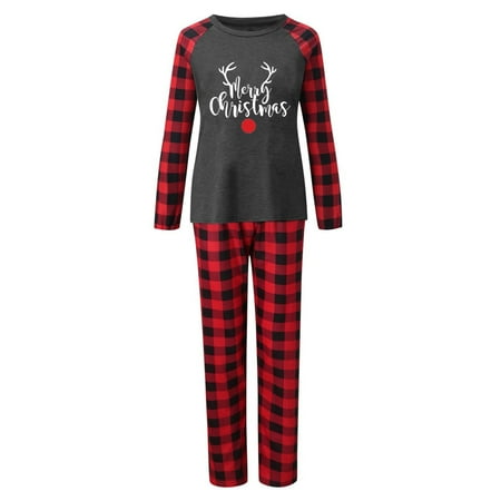 

JDEFEG Merry Christmas Pajamas for Family Of 5 Women s Family Matching Christmas Hat Long Sleeve Family Matching Christmas Casusal Pajamas Sleepwear Set Christmas Pajamas for Family Plus Size 5X Red L