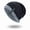 Black, variant on Men Fleece Lined Beanie Neck Warmer Set, Embroidered Swoosh Knit Hat Scarf, Thermal Winter Ski Headwear