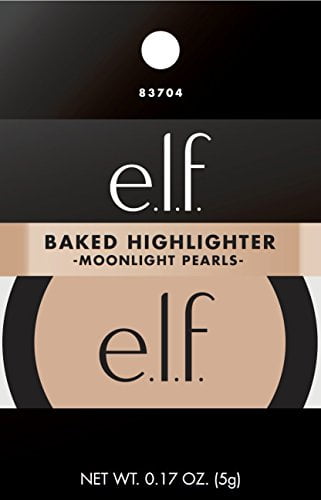 e.l.f, Baked Highlighter, Sheer, Shimmering, Hydrating, Blendable, Glides On, Creates a Radiant Glow, Nourishes, Moonlight Pearls, Infused with Vitamin E, Jojoba and Grape Oils, 0.16 Oz