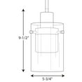 thumbnail image 6 of Progress Lighting Moderna 1-Light Pendant, Brushed Nickel, Clear Outer Glass, Etched White Inner Glass, 6 of 7
