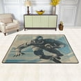 thumbnail image 2 of Wobogo American Football Player Carpet Non-Slip Rugs Soft Doormat 36×24in Living Dining Room Bedroom Decorative, 2 of 6