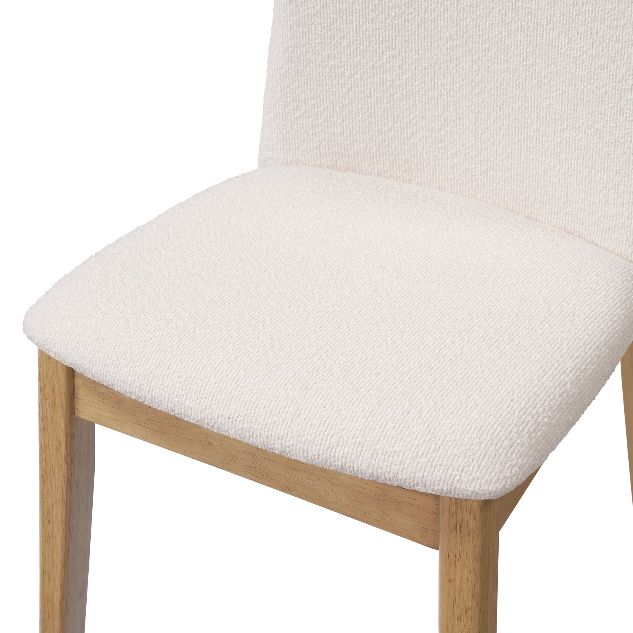 Christopher Knight Home Modern Dining Set for 4, Armless Chairs with 63" Double V Table, Beige+Natural
