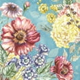thumbnail image 2 of Tre Sorelle Studios 12x12 White Modern Wood Framed Museum Art Print Titled - Wildflower Medley square blue I, 2 of 4