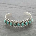 thumbnail image 1 of Bracelets Élégants à Manchette Réglable pour Femmes Hommes Bijoux de Fête Vintage Turquoises Imitation Pierre Naturelle, 1 of 5