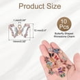 thumbnail image 2 of Uxcell 10Pcs Encanto de Mariposa de Rhinestone Cubic Zirconia Cristal Púrpura Claro, 2 of 7