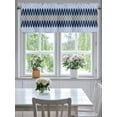 thumbnail image 4 of Curtain Valance for Windows,Grey Navy Blue Lattice Geometric Stripe Kitchen Valances Rod Pocket Short Curtains,Medieval Style Abstract Art Window Treatment Panel for Bedroom Bathroom 60"x18", 4 of 7