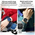 thumbnail image 4 of Explojoy Unisex Square Quartz Watch – Waterproof Ultra Slim Wristwatch, Casual Style with Date Display, 4 of 10