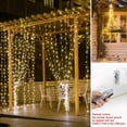 thumbnail image 4 of GFDYREE Window Curtain String Light 300 LED 8 Lighting Modes Fairy Lights Remote Control USB Powered Waterproof Lights for Christmas Bedroom Party Wedding Home Garden Wall Decorations, (Warm, 4 of 7