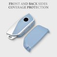thumbnail image 6 of OFFCURVE Golden-Edge 4 Button Smart Key Fob Cover for BMW I7 M Sport 2023 X7 X1 IX M5 7 Series 735Li 740 Keyless Full Coverd Key Case ,Blue Sliver, 6 of 6