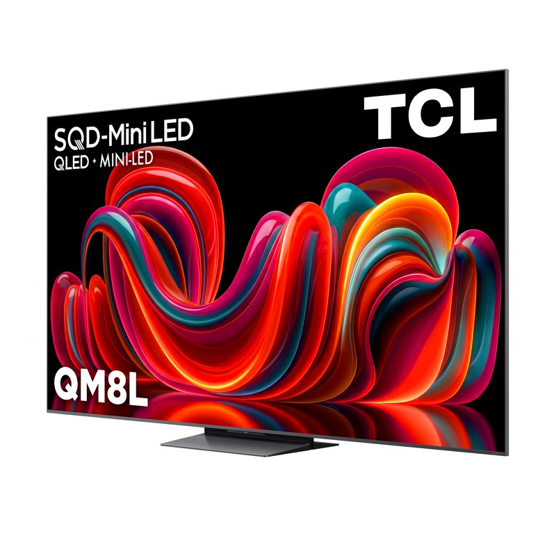 TCL 65” QM8L Series SQD-Mini LED QLED Smart Google TV (NEW 2026) - TCL Deep Color System with Super QLED, Up to LD4000 Precise Dimming Series, Up to HDR6000 Peak Nits, WHVA 2.0 Ultra Panel - 65QM8L gallery view