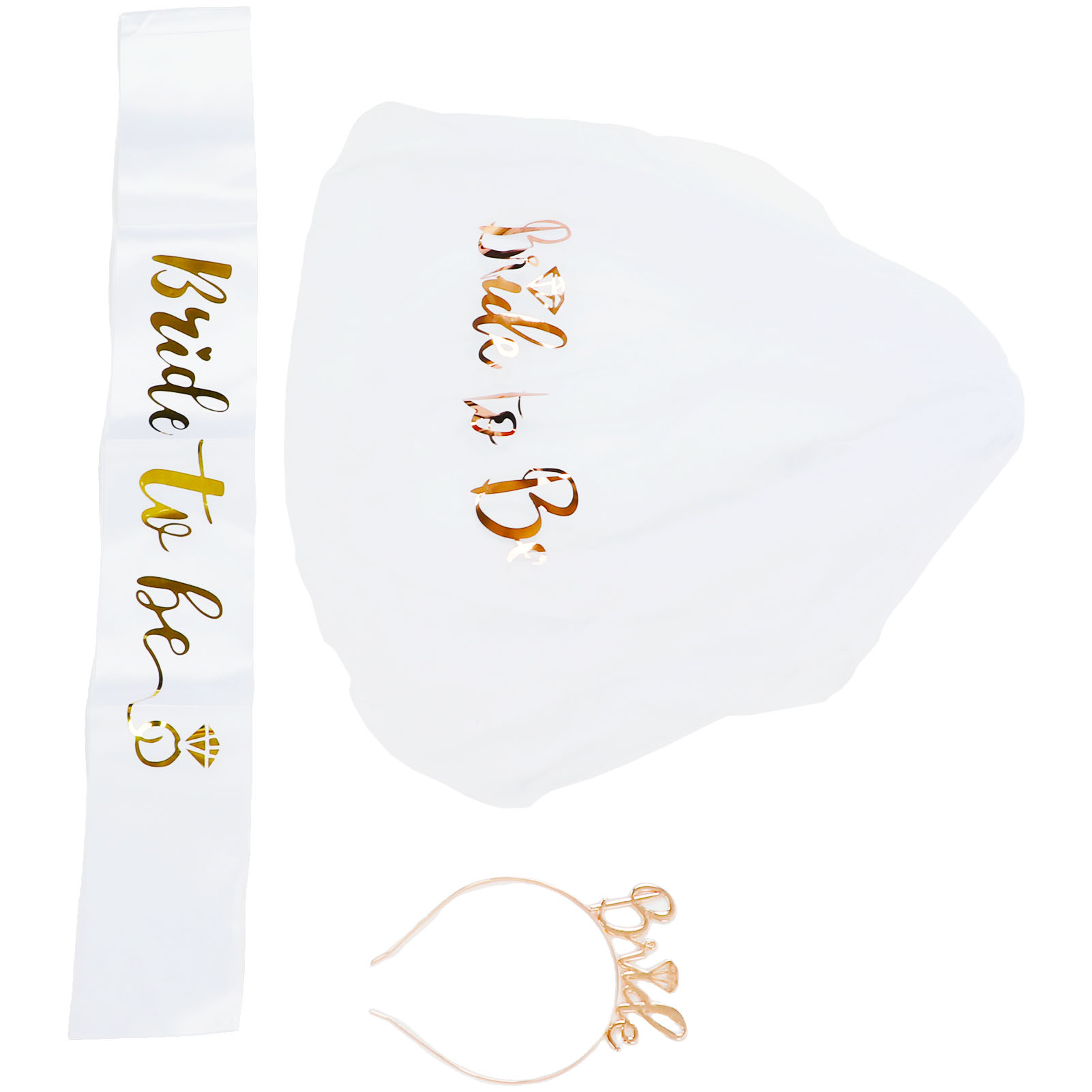 Écharpe Et Voile De Mariée « Future Bride » - Kit Bleu Et Blanc Pour Enterrement De Vie De Jeune Fille, Douche Nuptiale