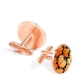 thumbnail image 3 of Pumpkin Elegant Stainless Steel Cufflink Set for Formal Attire -for Weddings and Events, 3 of 6