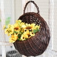 thumbnail image 4 of Wall Mount Rattan Basket Wicker Flower Pot Hanging Woven Rattan Vase Baskets Cachepot For Flowers Garden Balcony Wedding Home Decor, 4 of 5
