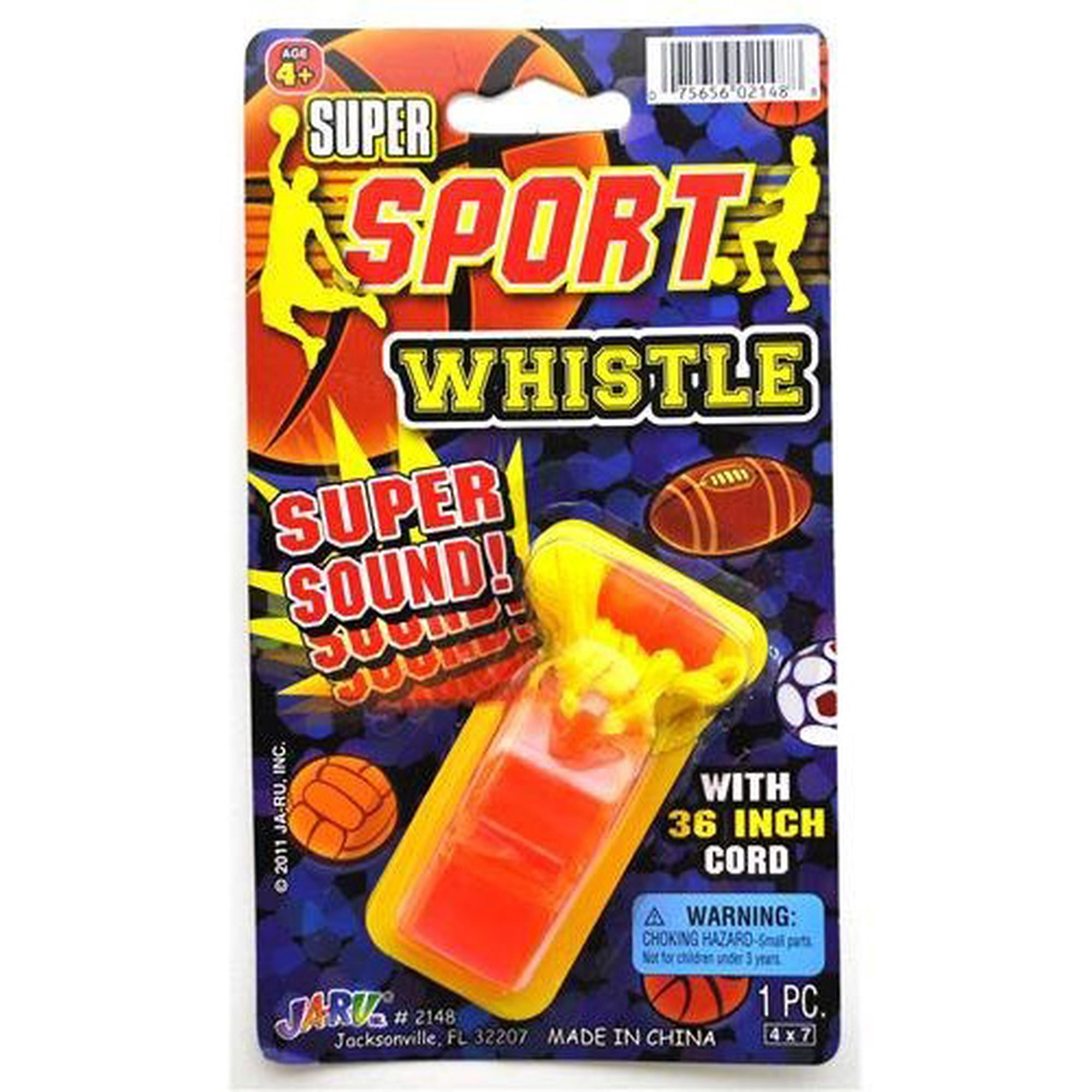 Whistle W/36" Cord 4X7, PartNo 2148(B), by Ja-Ru Inc., Toys, Rack Toys (Full Lis