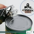 thumbnail image 3 of Stainless Steel Can Opener with Sustainable Wheat Straw Handle, Hanging Holes, Easy Open, 3 of 5