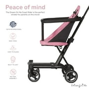 Dream On Me Coast Rider | Travel Stroller | Lightweight Stroller | Compact | Portable | Vacation Friendly Stroller, Pink