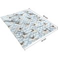 thumbnail image 4 of Pug and Footprints Blanket,Comfortable Soft Flannel Throw Blanket,All Season,Warm Lightweight Blankets for Sofa Bed Couch Living Room Chair,60"x80", 4 of 4