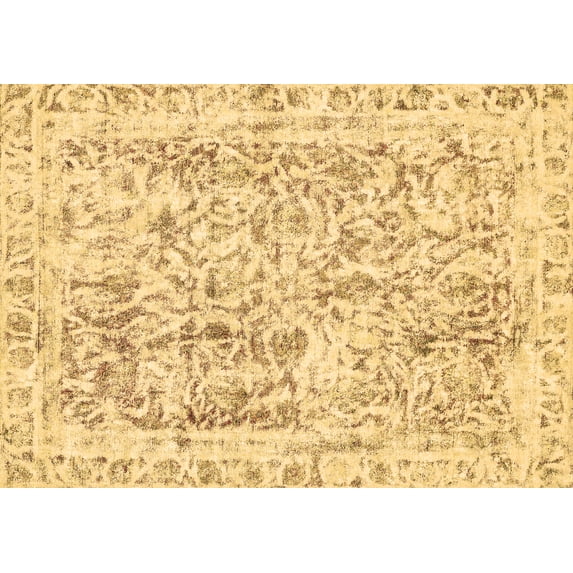Ahgly Company Indoor Rectangle Abstract Brown Modern Area Rugs, 4' x 6'