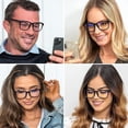thumbnail image 1 of Blue-Light-Blocking-Reading-Glasses-Black-0-00-Magnification-Computer-Glasses, 1 of 6