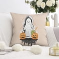 thumbnail image 2 of Halloween Pumpkin Ghost Throw Pillow Covers Spider Bat Pillow Cover Throw Cushion Cover Cushion Cases for Living Room Decoration,18x18 Inch (2Pcs), 2 of 6