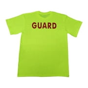 Kemp USA 18-006-XXL Safety Green 100 Percent Cotton T-Shirt - Heart Size Chest & Full Back Guard Logo - 2XL