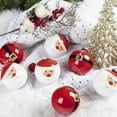 thumbnail image 7 of 12 Pcs Christmas Santa Claus Ball Ornaments 2.3 Inch Red White Decorations Plastic Xmas Hanging Decor, 7 of 7