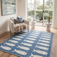 thumbnail image 2 of GENIMO 5'x7' Area Rug for Living Room, Washable Non Slip Soft Fish Print Rug for Bedroom Dining Room Home Office, Washed Blue, 2 of 7