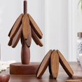 thumbnail image 2 of salvamanteles de madera | Salvamanteles de madera para platos calientes | Posavasos de madera para árboles | Juego de 4 posavasos de árbol | Salvamanteles para ollas y sartenes calientes | Juego de sa, 2 of 7